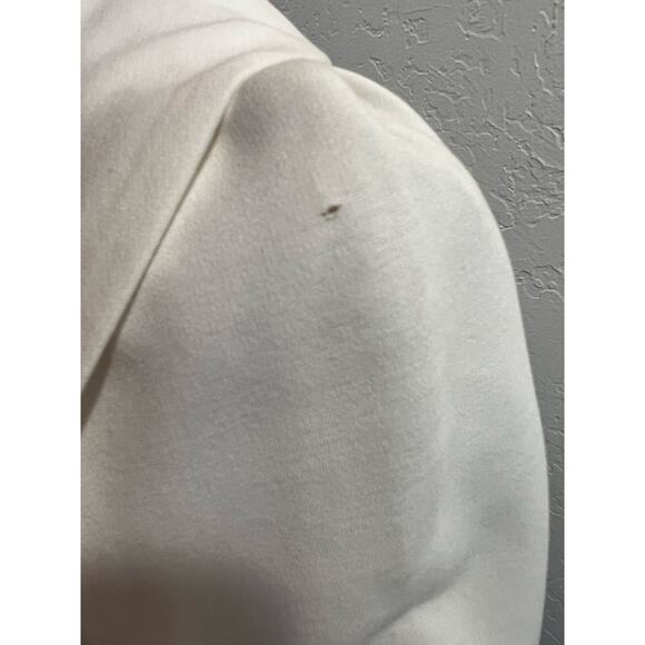 Donna Karan White Draped Collar Asymmetrical Jacket Blazer Women’s Small - Picture 5 of 10